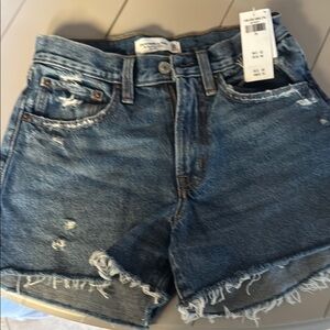 Denim Blue Distressed Women's Shorts